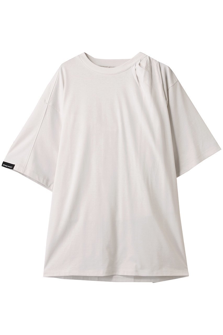 【プランク プロジェクト/PRANK PROJECT】のレイヤードツイストオーバートップ / Layered Twist Over Top インテリア・キッズ・メンズ・レディースファッション・服の通販 founy(ファニー) 　ファッション　Fashion　レディースファッション　Fashion for Women　トップス・カットソー　Cut & Sew Tops　シャツ・ブラウス・オフィスカジュアル　Elegant Blouses & Button-Ups　ロングTシャツ・Tシャツ　Longline T-Shirts & Tees　カットソー・ベーシックTシャツ　Cut-and-Sewn Tops / Stretch Tees & Basics　おすすめ　Recommended / Our Picks　アシンメトリー　Asymmetrical Style　ショート　Short, Short Length　スリーブ　Sleeve, Long Sleeve / Short Sleeve　デニム　Denim, Jeans Material　バランス　Balance, Style Balance　ワイド　Wide, Wide Fit　エレガント 上品　Elegant　WHT(ホワイト)|ID: prp329100004551007 ipo3291000000034421038