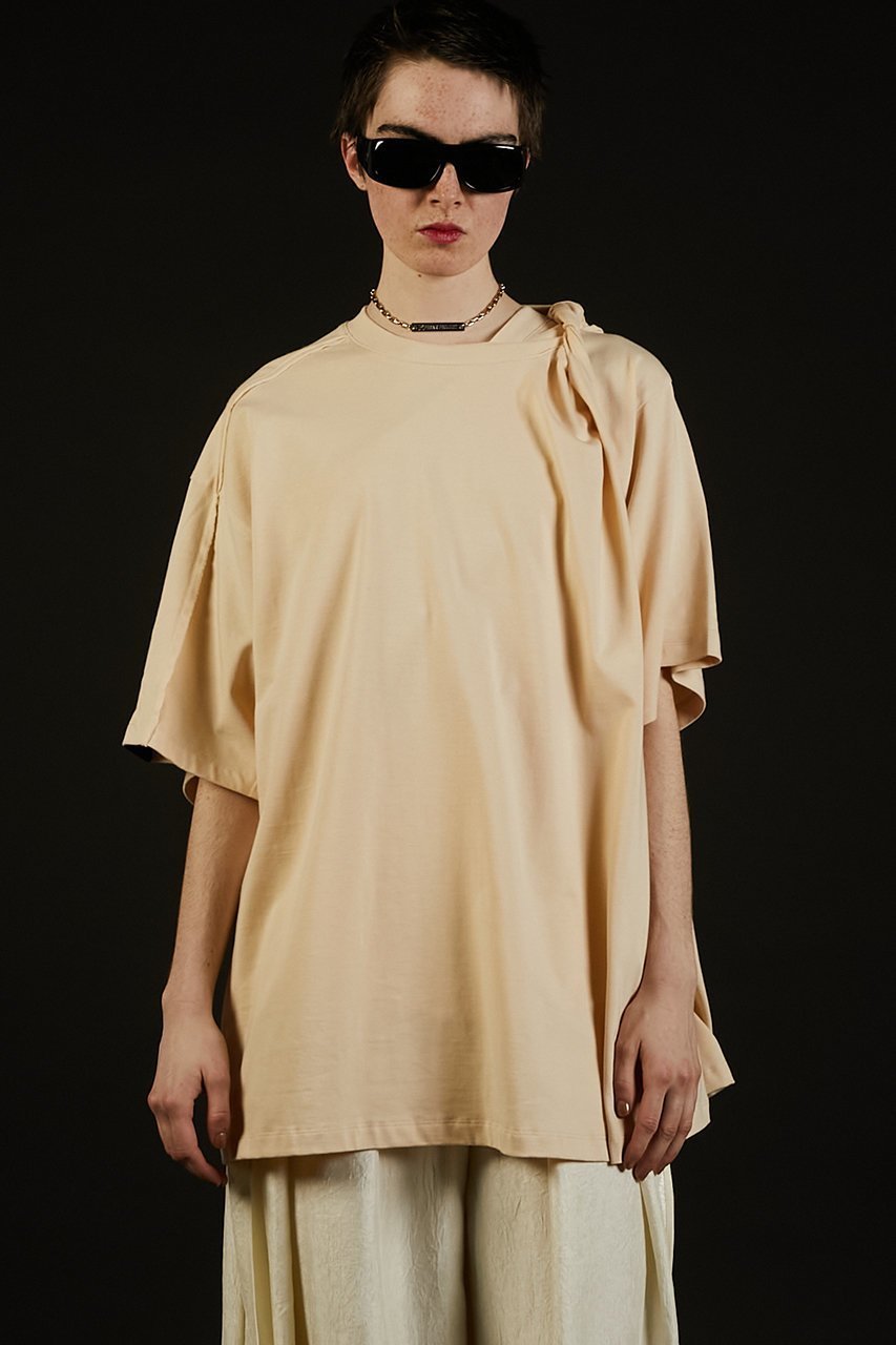 【プランク プロジェクト/PRANK PROJECT】のレイヤードツイストオーバートップ / Layered Twist Over Top 人気、トレンドファッション・服の通販 founy(ファニー) 　ファッション　Fashion　レディースファッション　Fashion for Women　トップス・カットソー　Cut & Sew Tops　シャツ・ブラウス・オフィスカジュアル　Elegant Blouses & Button-Ups　ロングTシャツ・Tシャツ　Longline T-Shirts & Tees　カットソー・ベーシックTシャツ　Cut-and-Sewn Tops / Stretch Tees & Basics　おすすめ　Recommended / Our Picks　アシンメトリー　Asymmetrical Style　ショート　Short, Short Length　スリーブ　Sleeve, Long Sleeve / Short Sleeve　デニム　Denim, Jeans Material　バランス　Balance, Style Balance　ワイド　Wide, Wide Fit　エレガント 上品　Elegant　other-8|ID: prp329100004551007 ipo3291000000034421046