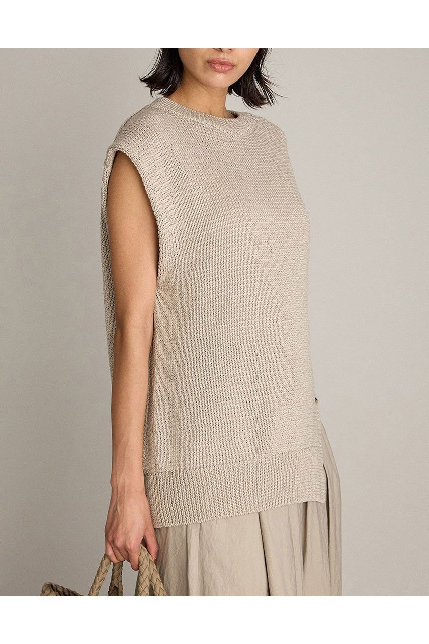 【ブリル/BRILL】のリリノースリプルオーバー 人気、トレンドファッション・服の通販 founy(ファニー) 　ファッション　Fashion　レディースファッション　WOMEN　トップス・カットソー　Tops/Tshirt　ニット　Knit Tops　プルオーバー　Pullover　シルケット　Mercerization　シンプル　Simple　スリット　Slit　ノースリーブ　No Sleeve　パターン　Pattern　エレガント 上品　Elegant　NEW・新作・新着・新入荷　New Arrivals　 other-1|ID: prp329100004551015 ipo3291000000032164422