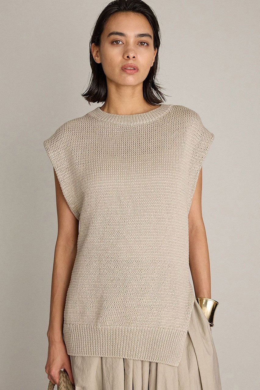 【ブリル/BRILL】のリリノースリプルオーバー 人気、トレンドファッション・服の通販 founy(ファニー) ファッション Fashion レディースファッション Fashion for Women トップス・カットソー Cut & Sew Tops ニット Knit Tops & Sweaters カジュアルプルオーバー・ニットトップス Pullovers & Knit Tops / Casual Pullovers シルケット Silket, Silky Cotton シンプル Simple, Minimal スリット Slit, Slit Detail ノースリーブ Sleeveless, No-Sleeve パターン Pattern, Design Print エレガント 上品 Elegant other-2|ID: prp329100004551015 ipo3291000000036017284