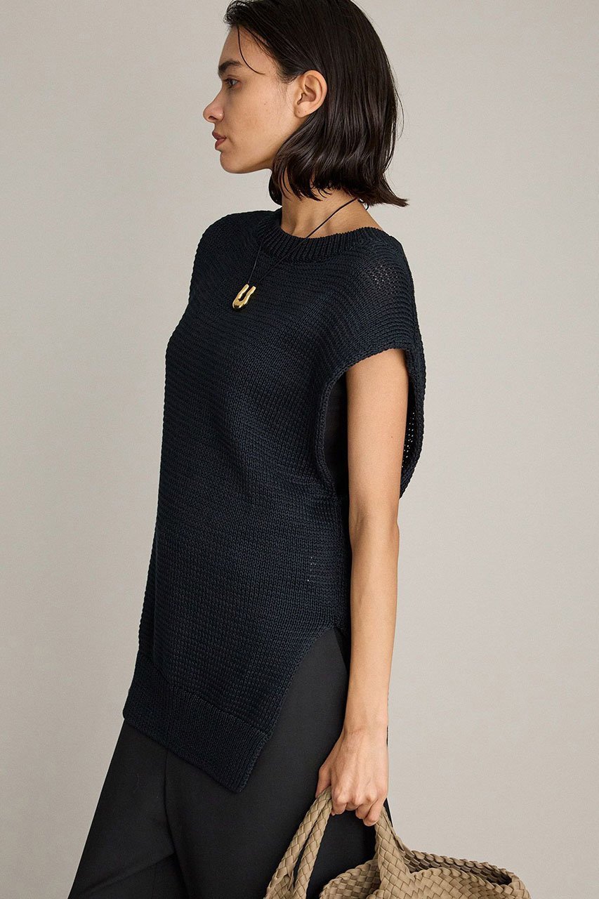 【ブリル/BRILL】のリリノースリプルオーバー 人気、トレンドファッション・服の通販 founy(ファニー) 　ファッション　Fashion　レディースファッション　Fashion for Women　トップス・カットソー　Cut & Sew Tops　ニット　Knit Tops & Sweaters　カジュアルプルオーバー・ニットトップス　Pullovers & Knit Tops / Casual Pullovers　シルケット　Silket, Silky Cotton　シンプル　Simple, Minimal　スリット　Slit, Slit Detail　ノースリーブ　Sleeveless, No-Sleeve　パターン　Pattern, Design Print　エレガント 上品　Elegant　other-3|ID: prp329100004551015 ipo3291000000036259621