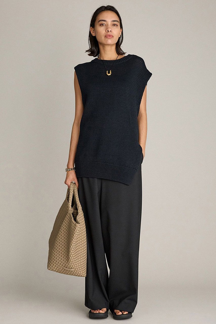 【ブリル/BRILL】のリリノースリプルオーバー 人気、トレンドファッション・服の通販 founy(ファニー) 　ファッション　Fashion　レディースファッション　Fashion for Women　トップス・カットソー　Cut & Sew Tops　ニット　Knit Tops & Sweaters　カジュアルプルオーバー・ニットトップス　Pullovers & Knit Tops / Casual Pullovers　シルケット　Silket, Silky Cotton　シンプル　Simple, Minimal　スリット　Slit, Slit Detail　ノースリーブ　Sleeveless, No-Sleeve　パターン　Pattern, Design Print　エレガント 上品　Elegant　other-7|ID: prp329100004551015 ipo3291000000036259625