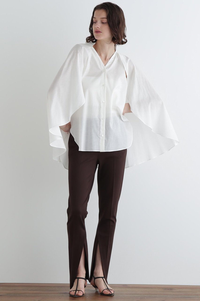 【ル フィル/LE PHIL】のシアーケープブラウス 人気、トレンドファッション・服の通販 founy(ファニー) 　ファッション　Fashion　レディースファッション　Fashion for Women　トップス・カットソー　Cut & Sew Tops　シャツ・ブラウス・オフィスカジュアル　Elegant Blouses & Button-Ups　クラシック　Classic, Timeless Style　シアー　Sheer, See-Through　シンプル　Simple, Minimal　スタンダード　Standard, Basic　スリーブ　Sleeve, Long Sleeve / Short Sleeve　ロング　Long, Long-Length　other-3|ID: prp329100004551020 ipo3291000000032423102