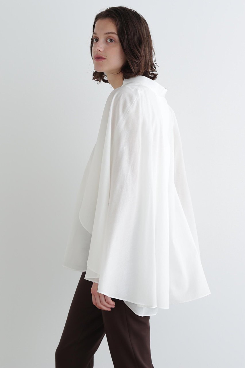 【ル フィル/LE PHIL】のシアーケープブラウス 人気、トレンドファッション・服の通販 founy(ファニー) 　ファッション　Fashion　レディースファッション　Fashion for Women　トップス・カットソー　Cut & Sew Tops　シャツ・ブラウス・オフィスカジュアル　Elegant Blouses & Button-Ups　クラシック　Classic, Timeless Style　シアー　Sheer, See-Through　シンプル　Simple, Minimal　スタンダード　Standard, Basic　スリーブ　Sleeve, Long Sleeve / Short Sleeve　ロング　Long, Long-Length　other-5|ID: prp329100004551020 ipo3291000000032423104