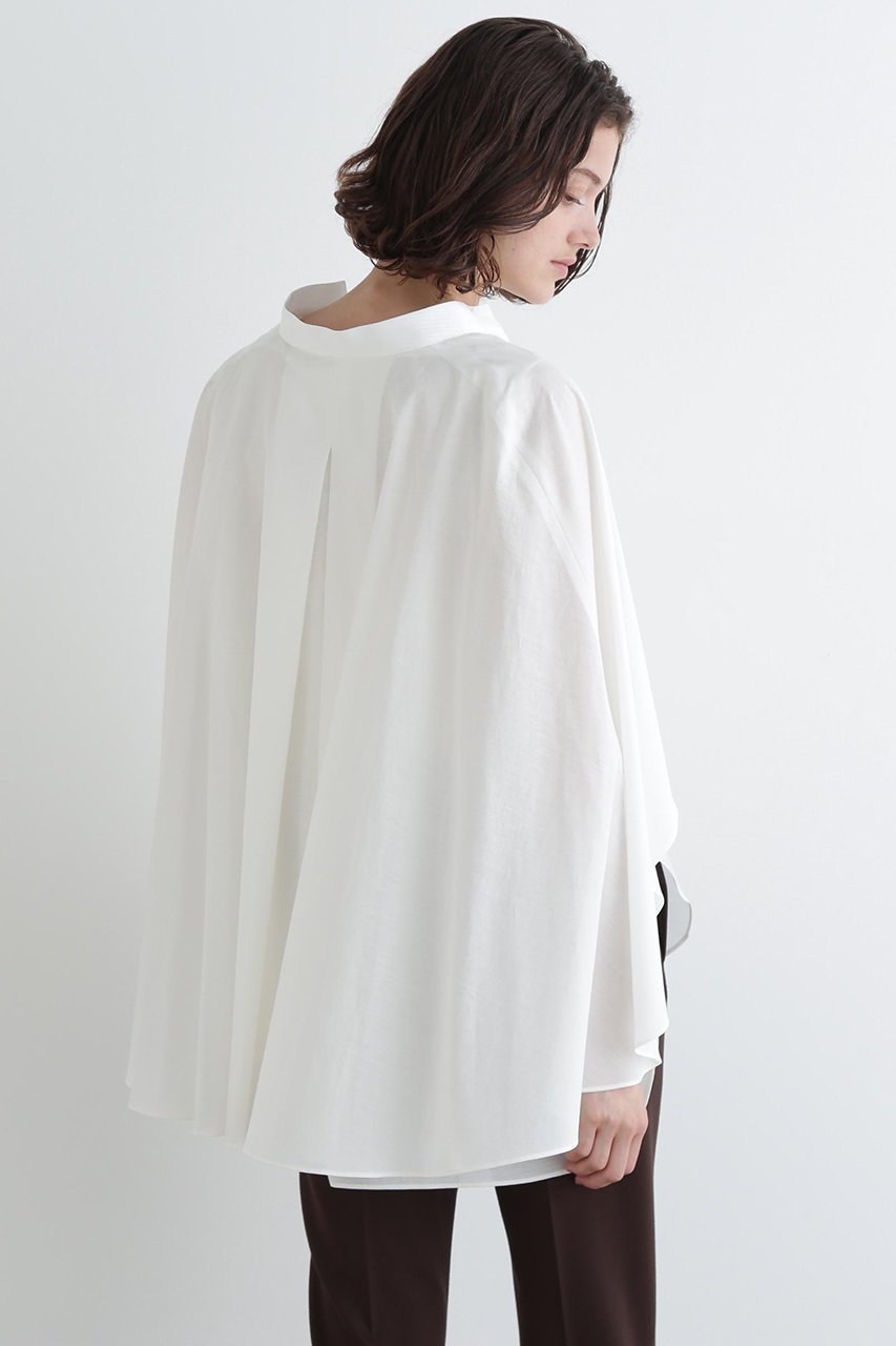 【ル フィル/LE PHIL】のシアーケープブラウス 人気、トレンドファッション・服の通販 founy(ファニー) 　ファッション　Fashion　レディースファッション　Fashion for Women　トップス・カットソー　Cut & Sew Tops　シャツ・ブラウス・オフィスカジュアル　Elegant Blouses & Button-Ups　クラシック　Classic, Timeless Style　シアー　Sheer, See-Through　シンプル　Simple, Minimal　スタンダード　Standard, Basic　スリーブ　Sleeve, Long Sleeve / Short Sleeve　ロング　Long, Long-Length　other-6|ID: prp329100004551020 ipo3291000000032423105