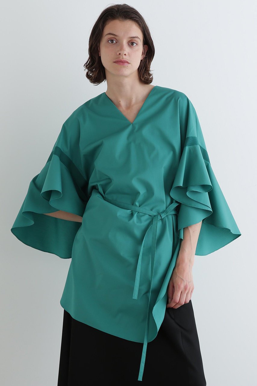 【ル フィル/LE PHIL】のラッフルスリーブロングブラウス 人気、トレンドファッション・服の通販 founy(ファニー) ファッション Fashion レディースファッション Fashion for Women トップス・カットソー Cut & Sew Tops シャツ・ブラウス・オフィスカジュアル Elegant Blouses & Button-Ups オケージョン Occasion Wear ショート Short, Short Length スタンダード Standard, Basic スリーブ Sleeve, Long Sleeve / Short Sleeve ラッフル Ruffle, Frill ロング Long, Long-Length 夏 Summer other-1|ID: prp329100004551021 ipo3291000000035559587