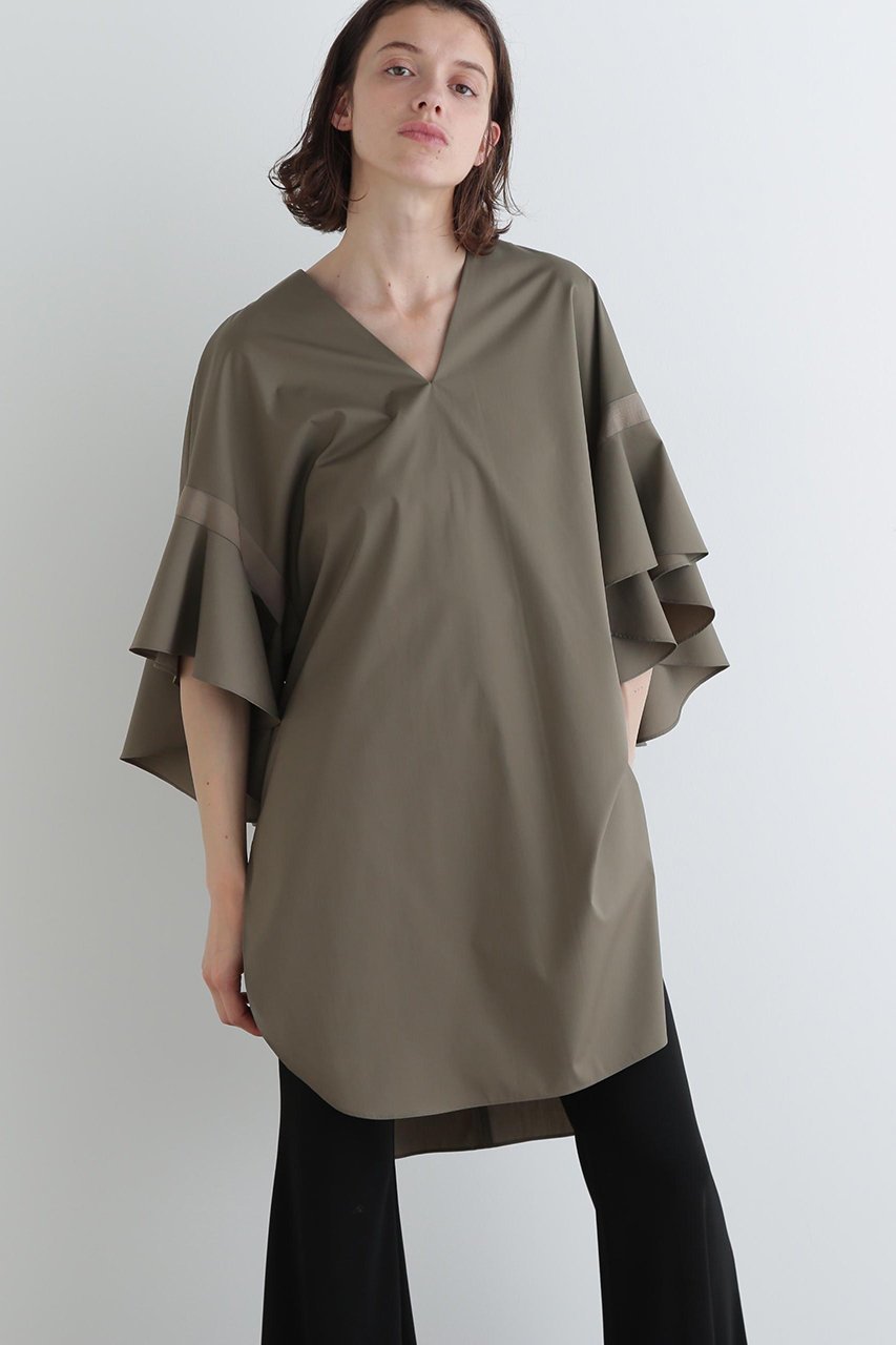 【ル フィル/LE PHIL】のラッフルスリーブロングブラウス 人気、トレンドファッション・服の通販 founy(ファニー) ファッション Fashion レディースファッション Fashion for Women トップス・カットソー Cut & Sew Tops シャツ・ブラウス・オフィスカジュアル Elegant Blouses & Button-Ups オケージョン Occasion Wear ショート Short, Short Length スタンダード Standard, Basic スリーブ Sleeve, Long Sleeve / Short Sleeve ラッフル Ruffle, Frill ロング Long, Long-Length 夏 Summer other-8|ID: prp329100004551021 ipo3291000000036235651