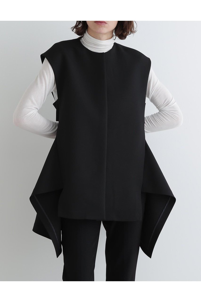 【ル フィル/LE PHIL】のマトラッセトリプルクロスヘムジレ インテリア・キッズ・メンズ・レディースファッション・服の通販 founy(ファニー) 　ファッション　Fashion　レディースファッション　WOMEN　アウター　Coat Outerwear　ジャケット　Jackets　ジャケット　Jacket　スタンダード　Standard　ベスト　Vest　定番　Standard　NEW・新作・新着・新入荷　New Arrivals　ブラック|ID: prp329100004551022 ipo3291000000032164482