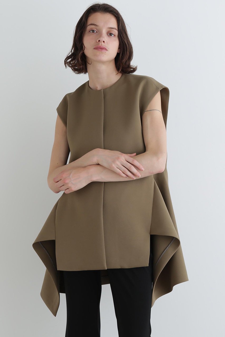 【ル フィル/LE PHIL】のマトラッセトリプルクロスヘムジレ インテリア・キッズ・メンズ・レディースファッション・服の通販 founy(ファニー) 　ファッション　Fashion　レディースファッション　Fashion for Women　アウター　Coat / Outerwear Collection　レディースジャケット・軽アウター　Jackets　ジャケット　Jacket, Outerwear　スタンダード　Standard, Basic　ベスト　Vest, Waistcoat　定番　Standard, Basic Item　カーキ|ID: prp329100004551022 ipo3291000000035699898