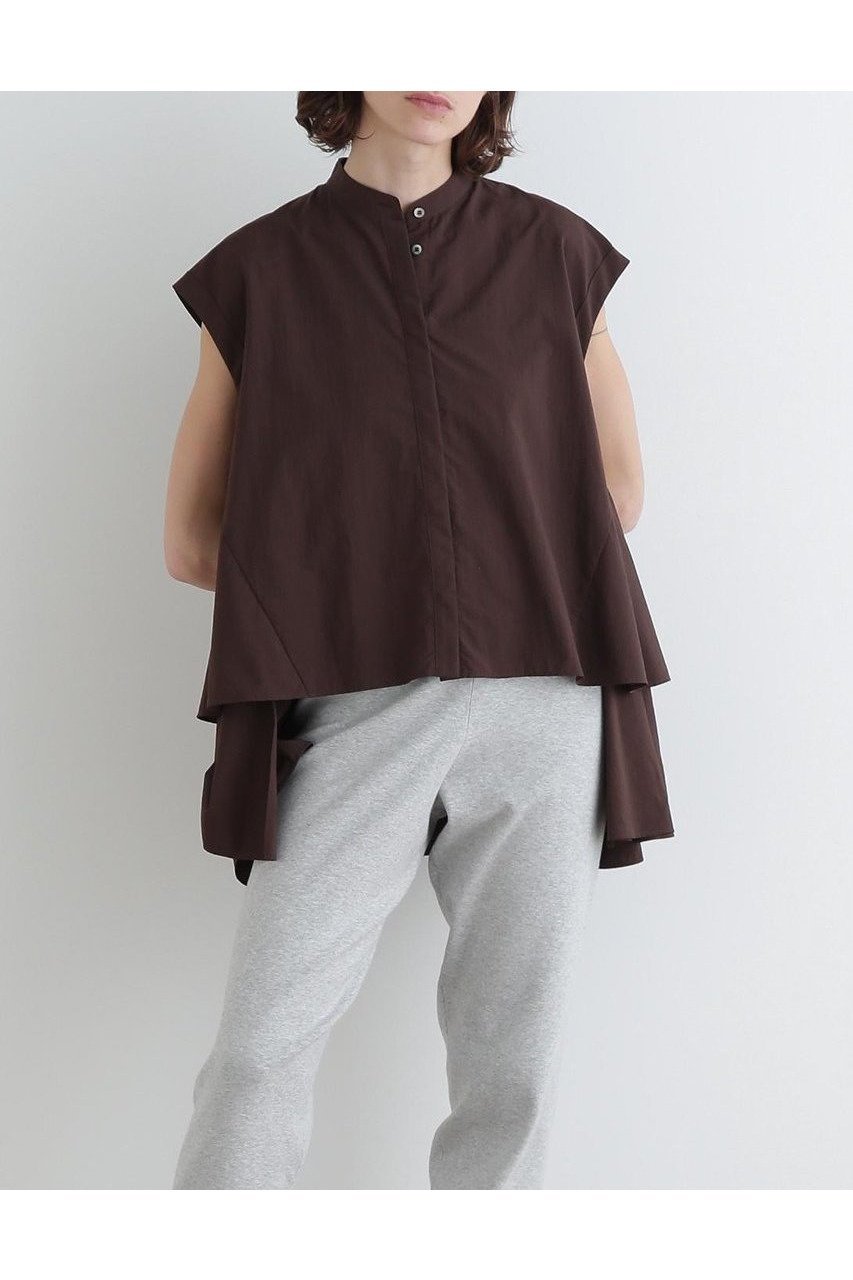 【ル フィル/LE PHIL】のナイロンテックブラウス インテリア・キッズ・メンズ・レディースファッション・服の通販 founy(ファニー) 　ファッション　Fashion　レディースファッション　WOMEN　トップス・カットソー　Tops/Tshirt　キャミソール / ノースリーブ　No Sleeves　シャツ/ブラウス　Shirts/Blouses　スタンダード　Standard　タフタ　Taffeta　タンブラー　Tumbler　ノースリーブ　No Sleeve　ハイネック　High Neck　パーティ　Party　フロント　Front　ミックス　Mix　NEW・新作・新着・新入荷　New Arrivals　ブラウン|ID: prp329100004551023 ipo3291000000032164485