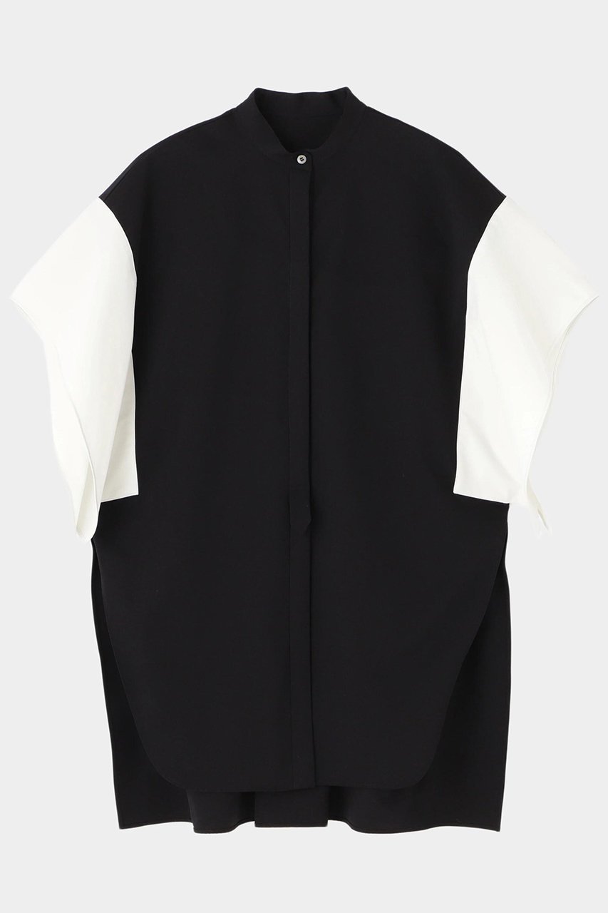 【ル フィル/LE PHIL】のSOLOTEXツイルバイカラーブラウス 人気、トレンドファッション・服の通販 founy(ファニー) 　ファッション　Fashion　レディースファッション　WOMEN　トップス・カットソー　Tops/Tshirt　シャツ/ブラウス　Shirts/Blouses　ショート　Short　シンプル　Simple　スクエア　Square　スタンダード　Standard　スリーブ　Sleeve　マニッシュ　Mannish　モダン　Modern　リラックス　Relax　 other-1|ID: prp329100004551026 ipo3291000000032164496