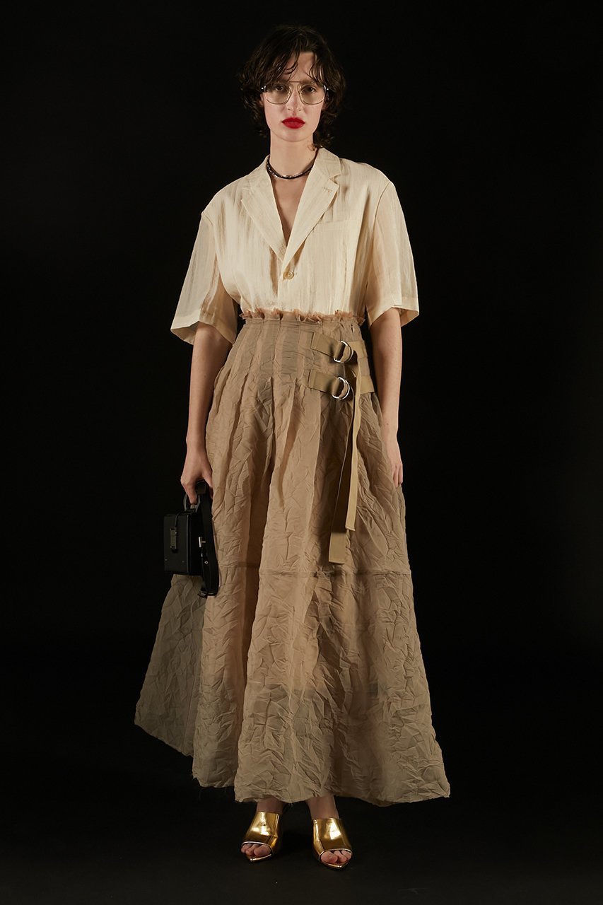 【プランク プロジェクト/PRANK PROJECT】のクリンクルオーガンザスカート / Crinkle Organza Skirt 人気、トレンドファッション・服の通販 founy(ファニー) 　ファッション　Fashion　レディースファッション　WOMEN　スカート　Skirt　ロングスカート　Long Skirt　おすすめ　Recommend　オーガンジー　Organdy　シアー　Sheer　ダウン　Down　チュール　Tulle　ドレス　Dress　ロマンティック　Romantic　ロング　Long　ワッシャー　Washer　再入荷　Restock/Back In Stock/Re Arrival　other-7|ID: prp329100004551038 ipo3291000000032166286