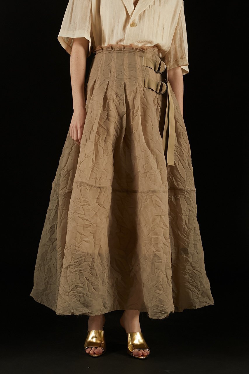 【プランク プロジェクト/PRANK PROJECT】のクリンクルオーガンザスカート / Crinkle Organza Skirt 人気、トレンドファッション・服の通販 founy(ファニー) 　ファッション　Fashion　レディースファッション　WOMEN　スカート　Skirt　ロングスカート　Long Skirt　おすすめ　Recommend　オーガンジー　Organdy　シアー　Sheer　ダウン　Down　チュール　Tulle　ドレス　Dress　ロマンティック　Romantic　ロング　Long　ワッシャー　Washer　再入荷　Restock/Back In Stock/Re Arrival　other-8|ID: prp329100004551038 ipo3291000000032166287