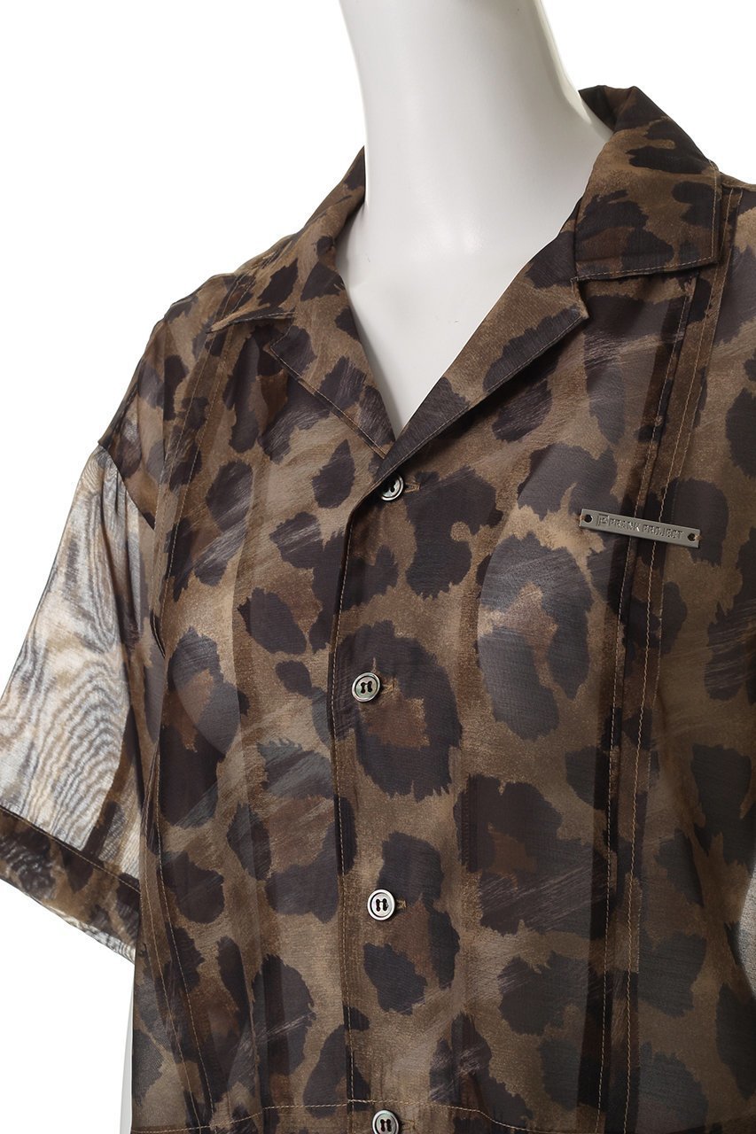【プランク プロジェクト/PRANK PROJECT】のレオパードプリントシアーシャツ / Leopard Print Sheer Shirt 人気、トレンドファッション・服の通販 founy(ファニー) 　ファッション　Fashion　レディースファッション　Fashion for Women　トップス・カットソー　Cut & Sew Tops　シャツ・ブラウス・オフィスカジュアル　Elegant Blouses & Button-Ups　おすすめ　Recommended / Our Picks　シアー　Sheer, See-Through　ショート　Short, Short Length　スリーブ　Sleeve, Long Sleeve / Short Sleeve　バランス　Balance, Style Balance　マキシ　Maxi, Full Length　ワイド　Wide, Wide Fit　エレガント 上品　Elegant　other-5|ID: prp329100004551043 ipo3291000000035837774