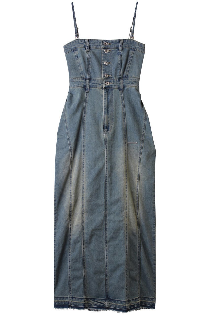 【プランク プロジェクト/PRANK PROJECT】の2WAYフロントボタンデニムワンピース / 2WAY Front Button Denim Dress インテリア・キッズ・メンズ・レディースファッション・服の通販 founy(ファニー) 　ファッション　Fashion　レディースファッション　Fashion for Women　ワンピース　Dresses　フォーマル・パーティードレス・結婚式用ドレス　Elegant & Casual Dresses　チュニック　Tunic Tops & Dresses　インナー　Innerwear　チュニック　Tunic, Long Top　デニム　Denim, Jeans Material　ロング　Long, Long-Length　BLU(ブルー)|ID: prp329100004551045 ipo3291000000035062025