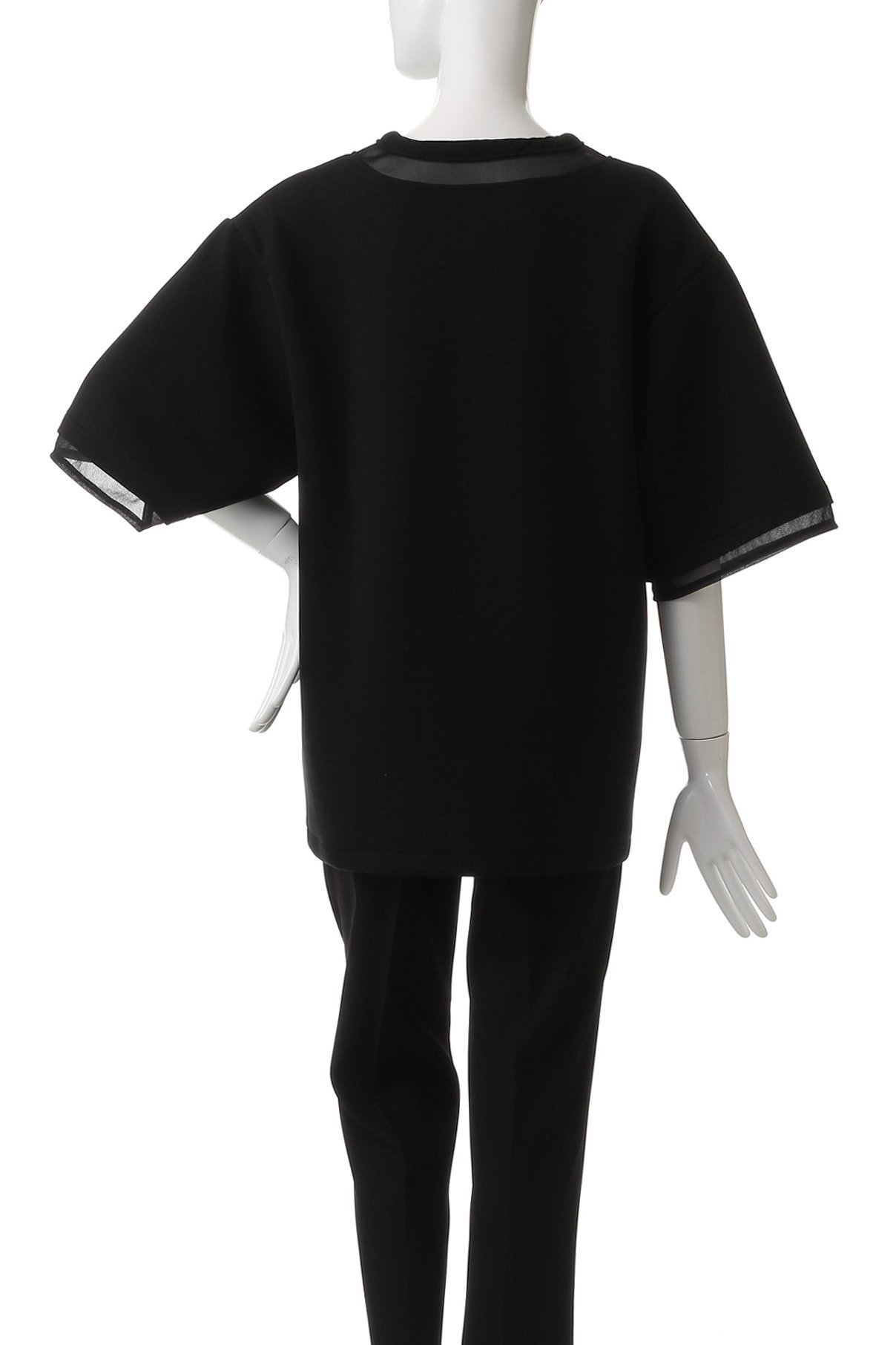 【マノフ/MANOF】のSHEER NECK CUT TOPS/カットソー 人気、トレンドファッション・服の通販 founy(ファニー) 　ファッション　Fashion　レディースファッション　Fashion for Women　トップス・カットソー　Cut & Sew Tops　シャツ・ブラウス・オフィスカジュアル　Elegant Blouses & Button-Ups　ロングTシャツ・Tシャツ　Longline T-Shirts & Tees　カットソー・ベーシックTシャツ　Cut-and-Sewn Tops / Stretch Tees & Basics　おすすめ　Recommended / Our Picks　カットソー　Cut and Sewn Top　シアー　Sheer, See-Through　ショート　Short, Short Length　スラックス　Slacks, Dress Pants　スリーブ　Sleeve, Long Sleeve / Short Sleeve　デニム　Denim, Jeans Material　ボックス　Boxy, Box Shape　other-4|ID: prp329100004551048 ipo3291000000036180763