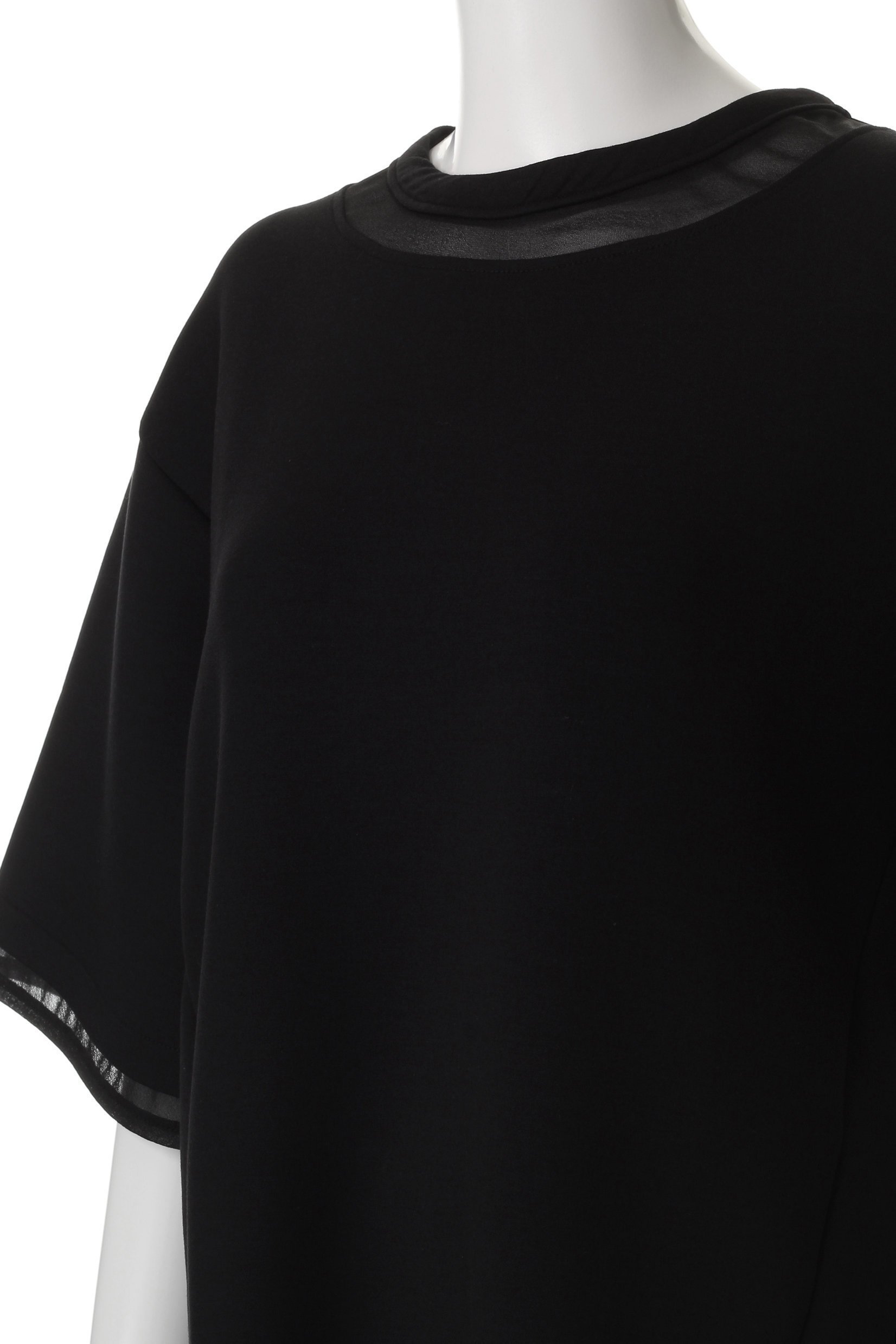 【マノフ/MANOF】のSHEER NECK CUT TOPS/カットソー 人気、トレンドファッション・服の通販 founy(ファニー) 　ファッション　Fashion　レディースファッション　Fashion for Women　トップス・カットソー　Cut & Sew Tops　シャツ・ブラウス・オフィスカジュアル　Elegant Blouses & Button-Ups　ロングTシャツ・Tシャツ　Longline T-Shirts & Tees　カットソー・ベーシックTシャツ　Cut-and-Sewn Tops / Stretch Tees & Basics　おすすめ　Recommended / Our Picks　カットソー　Cut and Sewn Top　シアー　Sheer, See-Through　ショート　Short, Short Length　スラックス　Slacks, Dress Pants　スリーブ　Sleeve, Long Sleeve / Short Sleeve　デニム　Denim, Jeans Material　ボックス　Boxy, Box Shape　other-5|ID: prp329100004551048 ipo3291000000036180764