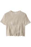 【エリオポール/heliopole】の【Gongdid Design】ウェイヴィクロップトップ 人気、トレンドファッション・服の通販 founy(ファニー) ファッション Fashion レディースファッション WOMEN トップス・カットソー Tops/Tshirt シャツ/ブラウス Shirts/Blouses おすすめ Recommend インナー Inner クロップド Cropped コンパクト Compact ショート Short スリーブ Sleeve フェミニン Feminine ワイド Wide 夏 Summer |ID:prp329100004551051