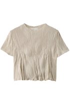 【エリオポール/heliopole】の【Gongdid Design】ウェイヴィクロップトップ 人気、トレンドファッション・服の通販 founy(ファニー) ファッション Fashion レディースファッション Fashion for Women トップス・カットソー Cut & Sew Tops シャツ・ブラウス・オフィスカジュアル Elegant Blouses & Button-Ups おすすめ Recommended / Our Picks インナー Innerwear クロップド Cropped, Short Length コンパクト Compact, Small Size ショート Short, Short Length スリーブ Sleeve, Long Sleeve / Short Sleeve フェミニン Feminine, Girly ワイド Wide, Wide Fit 夏 Summer thumbnail アイボリー|ID: prp329100004551051 ipo3291000000032905742