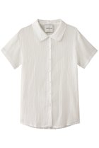 【エリオポール/heliopole】の【Gongdid Design】プリーテッドシャツ 人気、トレンドファッション・服の通販 founy(ファニー) ファッション Fashion レディースファッション Fashion for Women トップス・カットソー Cut & Sew Tops シャツ・ブラウス・オフィスカジュアル Elegant Blouses & Button-Ups おすすめ Recommended / Our Picks ショート Short, Short Length シンプル Simple, Minimal ストライプ Stripe, Striped Pattern スリーブ Sleeve, Long Sleeve / Short Sleeve プリーツ Pleats, Pleated 旅行 Travel thumbnail ホワイト|ID: prp329100004551052 ipo3291000000032905764