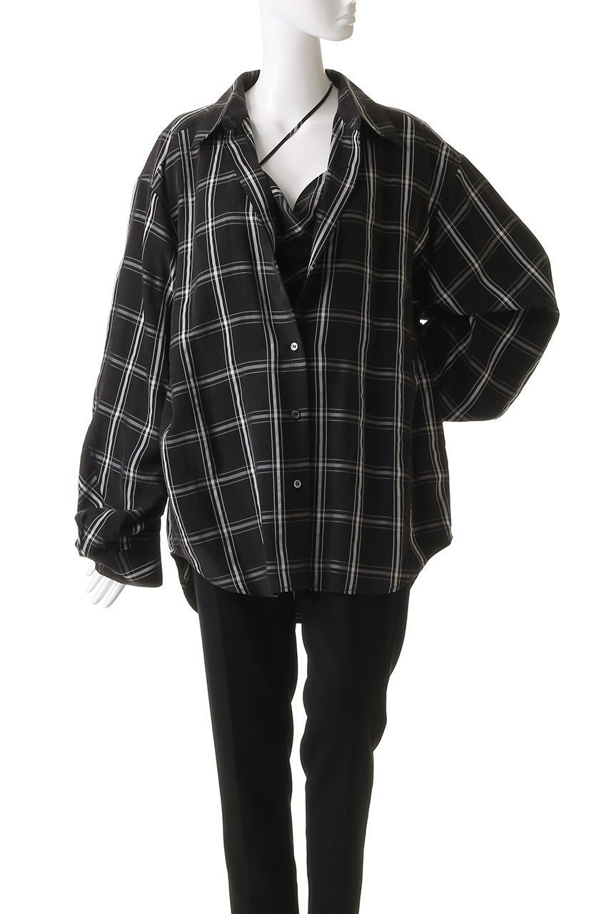 【プランク プロジェクト/PRANK PROJECT】のサテンシャツ&キャミ / Satin Shirt & Cami 人気、トレンドファッション・服の通販 founy(ファニー) 　ファッション　Fashion　レディースファッション　WOMEN　トップス・カットソー　Tops/Tshirt　キャミソール / ノースリーブ　No Sleeves　シャツ/ブラウス　Shirts/Blouses　ロング / Tシャツ　T-Shirts　カットソー　Cut and Sewn　キャミ　Cami　キャミソール　Camisole　キュプラ　Cupra　サテン　Satin　セットアップ　Set Up　タンク　Tank　チェック　Check　ドレープ　Drape　バイアス　Bias　フロント　Front　再入荷　Restock/Back In Stock/Re Arrival　夏　Summer　無地　Plain Color　other-7|ID: prp329100004551053 ipo3291000000032166419