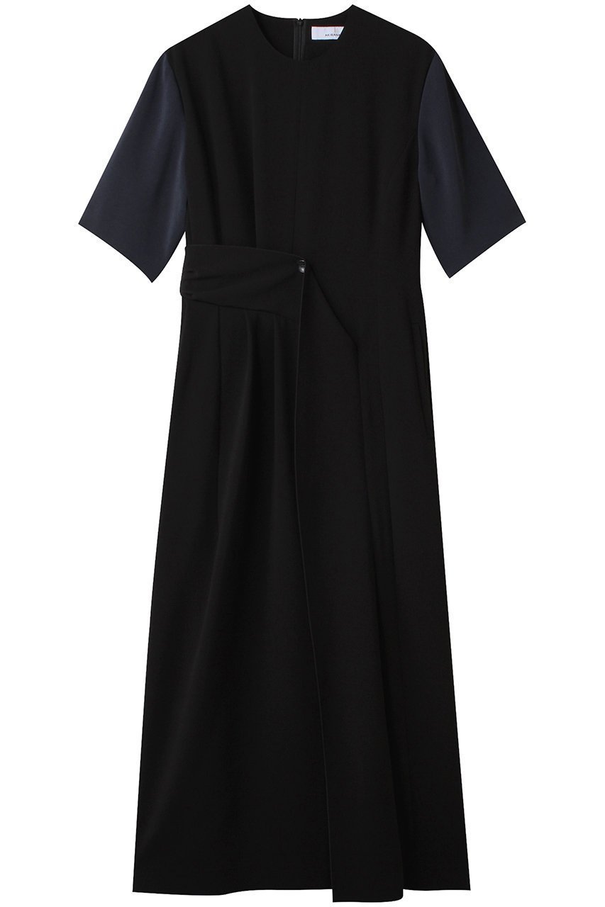 【アキラナカ/AKIRANAKA】のGriet ドレープ パネルドレス インテリア・キッズ・メンズ・レディースファッション・服の通販 founy(ファニー) 　ファッション　Fashion　レディースファッション　WOMEN　ワンピース　Dress　ドレス　Party Dresses　チュニック　Tunic　2025年　2025　おすすめ　Recommend　アクセサリー　Accessories　シューズ　Shoes　チュニック　Tunic　ドレス　Dress　ドレープ　Drape　フィット　Fit　フレア　Flare　ロング　Long　夏　Summer　A/W・秋冬　Aw・Autumn/Winter・Fw・Fall-Winter　ブラック×ネイビー|ID: prp329100004553124 ipo3291000000032181932
