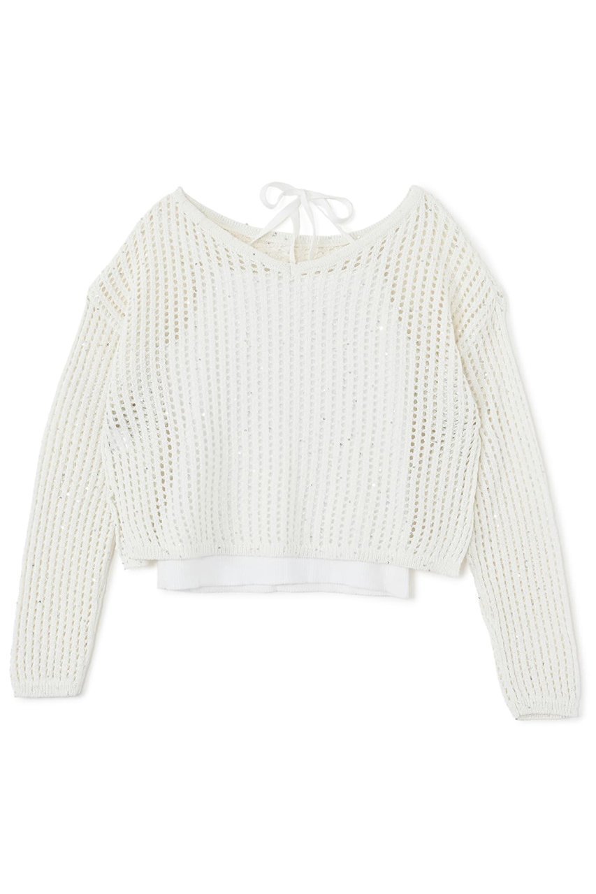 【エストラータ/STRATA】のスパンコールコットンニットセット 人気、トレンドファッション・服の通販 founy(ファニー) 　ファッション　Fashion　レディースファッション　WOMEN　トップス・カットソー　Tops/Tshirt　ニット　Knit Tops　プルオーバー　Pullover　インナー　Inner　キャミ　Cami　クロシェ　Crochet　コンパクト　Compact　スパンコール　Sequins　トレンド　Trend　フィット　Fit　ボトム　Bottom　NEW・新作・新着・新入荷　New Arrivals　 other-1|ID: prp329100004553126 ipo3291000000032181943