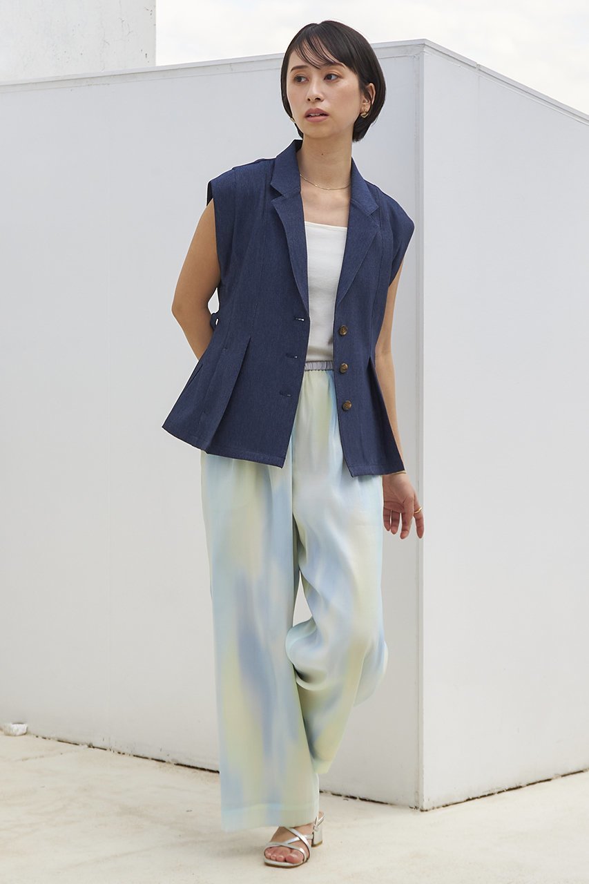 【エストラータ/STRATA】のグラデーションマーブルイージーパンツ 人気、トレンドファッション・服の通販 founy(ファニー) 　ファッション　Fashion　レディースファッション　Fashion for Women　パンツ　Pants & Trousers　グラデーション　Gradient, Ombre　サンダル　Sandals, Summer Shoes　シアー　Sheer, See-Through　プリント　Print, Printed Pattern　ベーシック　Basic, Essential　ポケット　Pocket, Pocket Detail　other-7|ID: prp329100004553127 ipo3291000000032807364
