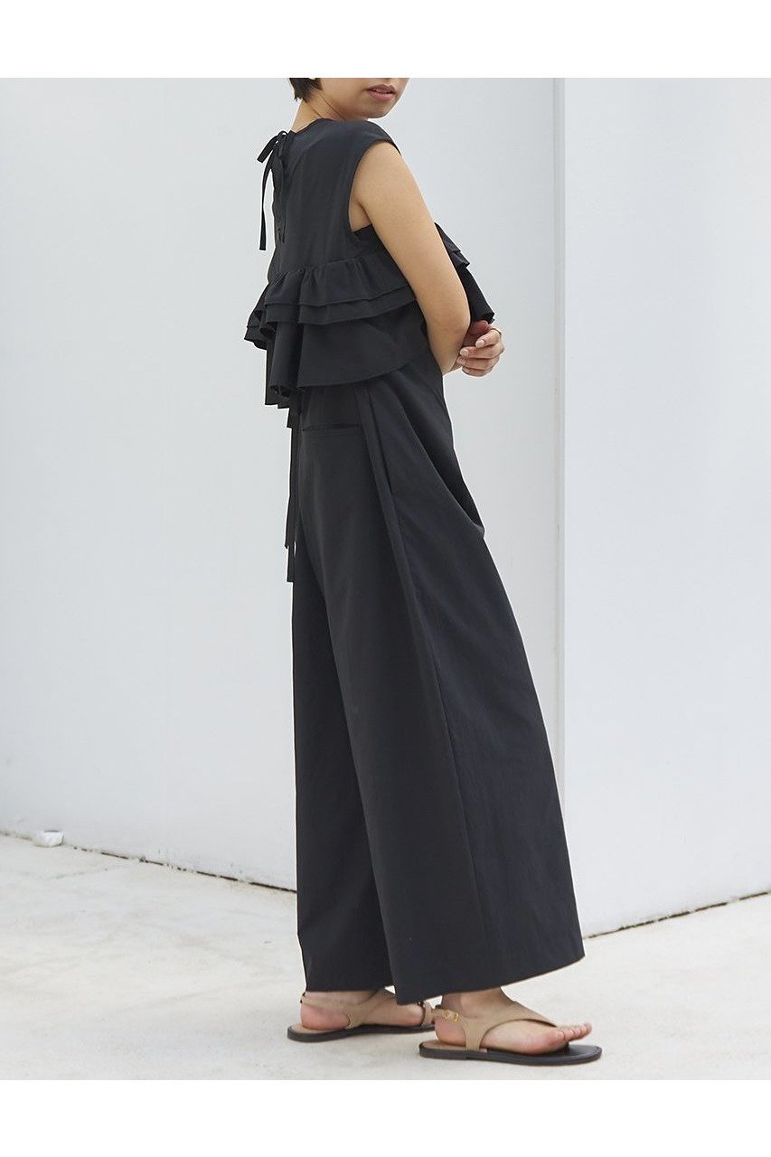 【エストラータ/STRATA】のラッフルデザインストレッチオールインワン 人気、トレンドファッション・服の通販 founy(ファニー) 　ファッション　Fashion　レディースファッション　WOMEN　パンツ　Pants　ストレッチ　Stretch　バランス　Balance　ポケット　Pocket　ラッフル　Raffle　リゾート　Resort　吸水　Water Absorption　夏　Summer　NEW・新作・新着・新入荷　New Arrivals　other-3|ID: prp329100004553130 ipo3291000000032181987