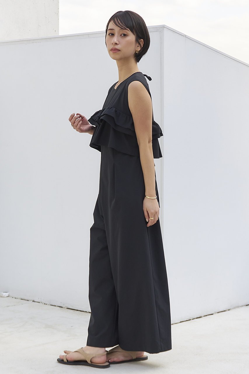 【エストラータ/STRATA】のラッフルデザインストレッチオールインワン 人気、トレンドファッション・服の通販 founy(ファニー) 　ファッション　Fashion　レディースファッション　Fashion for Women　パンツ　Pants & Trousers　ストレッチ　Stretch, Stretchy Fabric　バランス　Balance, Style Balance　ポケット　Pocket, Pocket Detail　ラッフル　Ruffle, Frill　リゾート　Resort, Vacation Style　吸水　Absorbent, Quick-Dry　夏　Summer　other-2|ID: prp329100004553130 ipo3291000000032807388