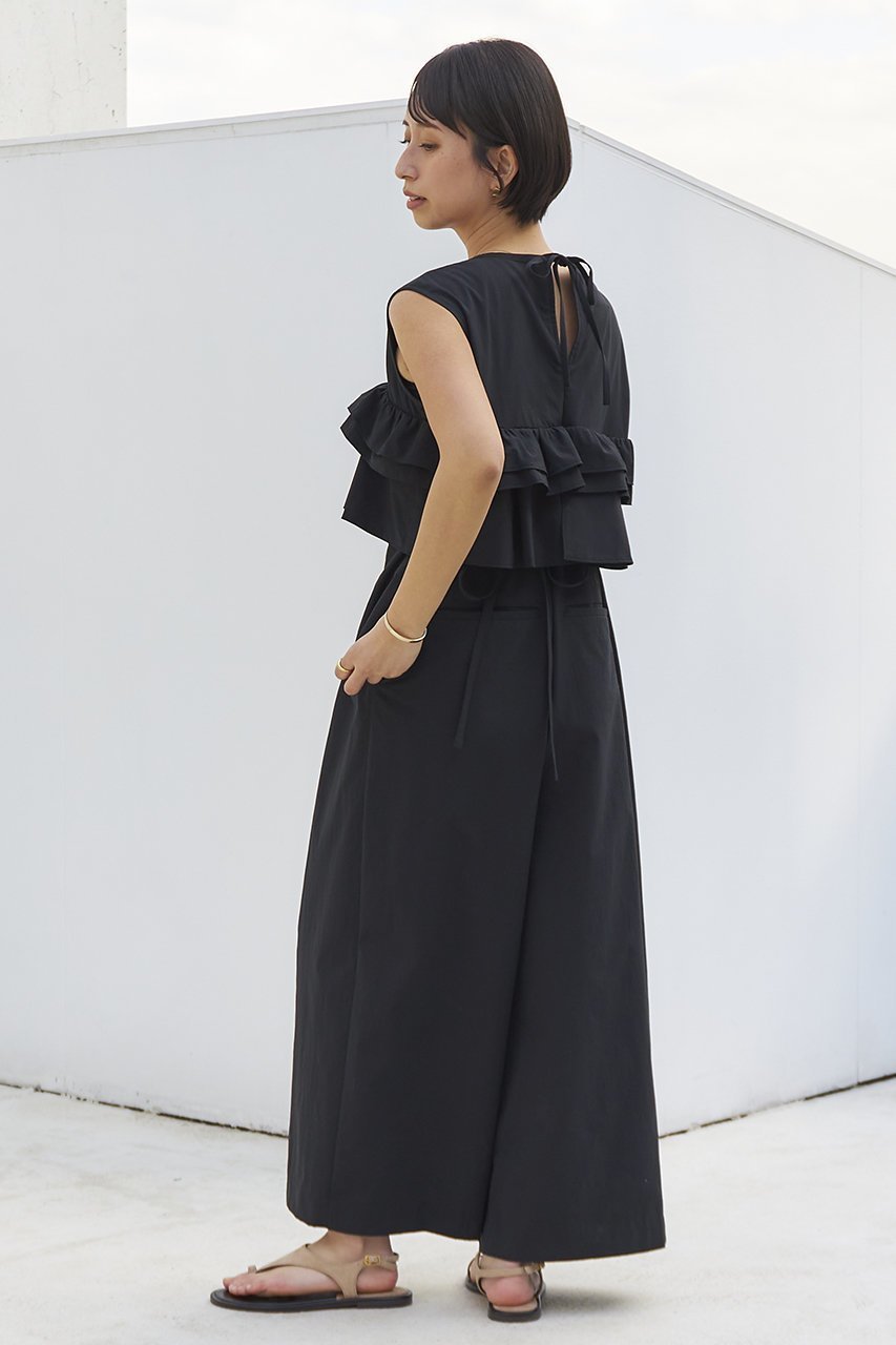 【エストラータ/STRATA】のラッフルデザインストレッチオールインワン 人気、トレンドファッション・服の通販 founy(ファニー) 　ファッション　Fashion　レディースファッション　Fashion for Women　パンツ　Pants & Trousers　ストレッチ　Stretch, Stretchy Fabric　バランス　Balance, Style Balance　ポケット　Pocket, Pocket Detail　ラッフル　Ruffle, Frill　リゾート　Resort, Vacation Style　吸水　Absorbent, Quick-Dry　夏　Summer　other-4|ID: prp329100004553130 ipo3291000000032807390