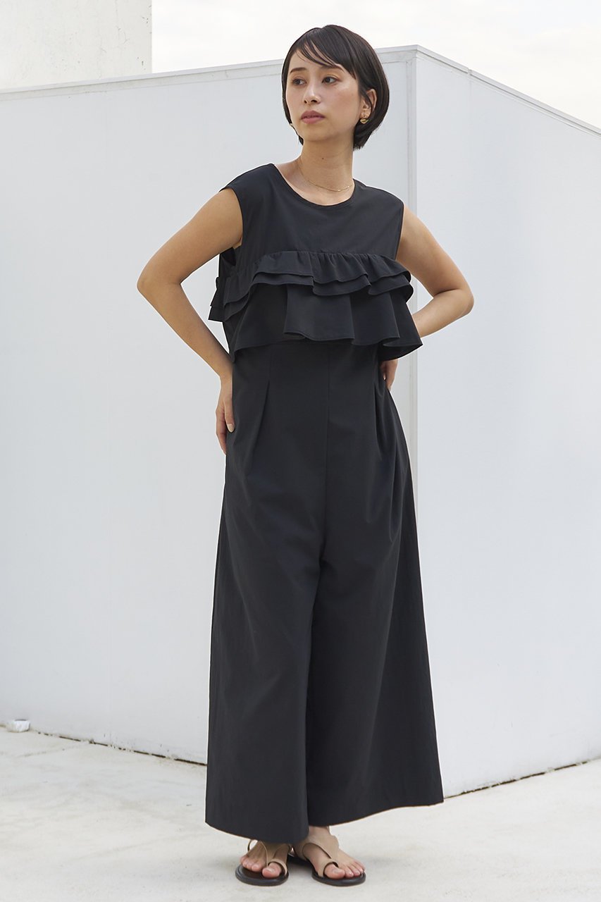 【エストラータ/STRATA】のラッフルデザインストレッチオールインワン 人気、トレンドファッション・服の通販 founy(ファニー) 　ファッション　Fashion　レディースファッション　Fashion for Women　パンツ　Pants & Trousers　ストレッチ　Stretch, Stretchy Fabric　バランス　Balance, Style Balance　ポケット　Pocket, Pocket Detail　ラッフル　Ruffle, Frill　リゾート　Resort, Vacation Style　吸水　Absorbent, Quick-Dry　夏　Summer　other-5|ID: prp329100004553130 ipo3291000000032807391