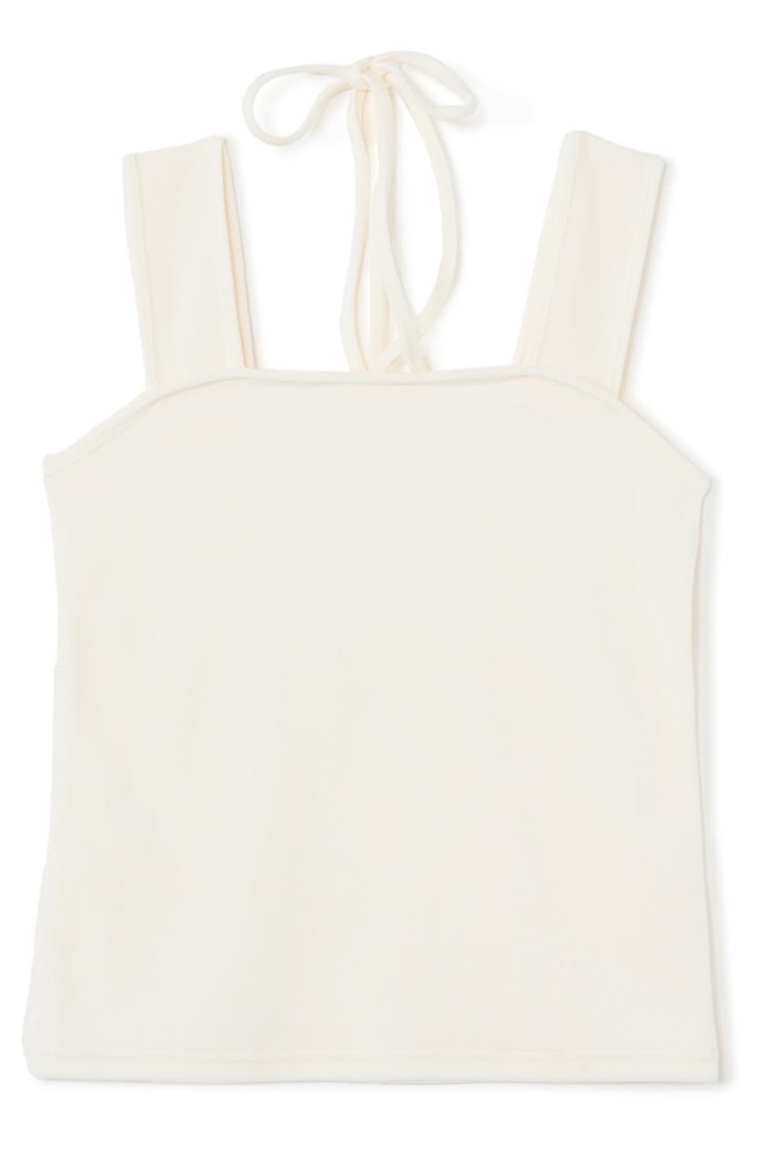 【エストラータ/STRATA】の2WAYパイルスクエアタンク 人気、トレンドファッション・服の通販 founy(ファニー) 　ファッション　Fashion　レディースファッション　WOMEN　トップス・カットソー　Tops/Tshirt　キャミソール / ノースリーブ　No Sleeves　シャツ/ブラウス　Shirts/Blouses　ロング / Tシャツ　T-Shirts　カットソー　Cut and Sewn　インナー　Inner　キャミソール　Camisole　コンパクト　Compact　ジャケット　Jacket　スクエア　Square　タンク　Tank　フロント　Front　ベーシック　Basic　リボン　Ribbon　NEW・新作・新着・新入荷　New Arrivals　 other-1|ID: prp329100004553131 ipo3291000000032181990