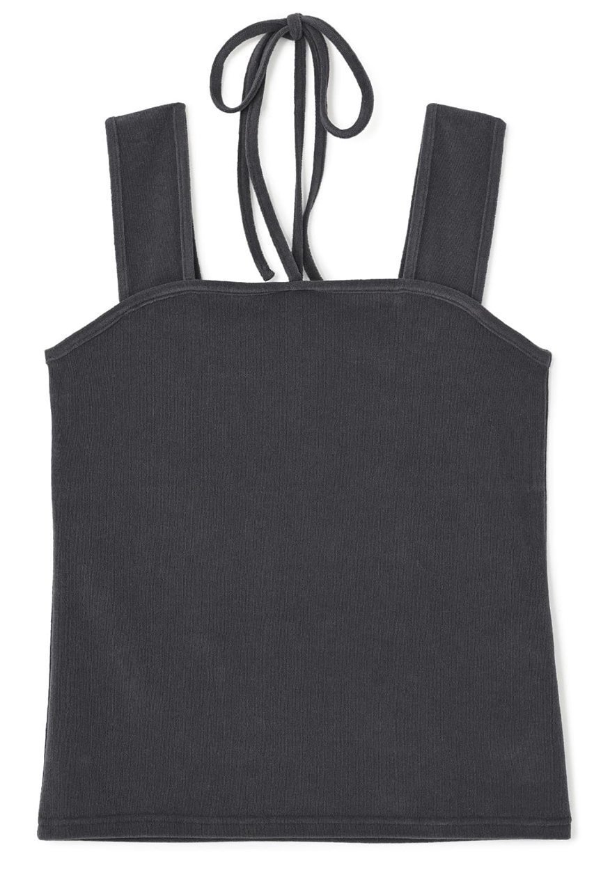 【エストラータ/STRATA】の2WAYパイルスクエアタンク インテリア・キッズ・メンズ・レディースファッション・服の通販 founy(ファニー) 　ファッション　Fashion　レディースファッション　WOMEN　トップス・カットソー　Tops/Tshirt　キャミソール / ノースリーブ　No Sleeves　シャツ/ブラウス　Shirts/Blouses　ロング / Tシャツ　T-Shirts　カットソー　Cut and Sewn　インナー　Inner　キャミソール　Camisole　コンパクト　Compact　ジャケット　Jacket　スクエア　Square　タンク　Tank　フロント　Front　ベーシック　Basic　リボン　Ribbon　NEW・新作・新着・新入荷　New Arrivals　チャコール|ID: prp329100004553131 ipo3291000000032181993