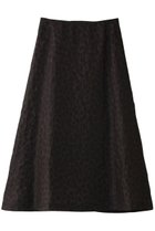 【ブラミンク/BLAMINK】のレオトラペーズスカート 人気、トレンドファッション・服の通販 founy(ファニー) ファッション Fashion レディースファッション Fashion for Women スカート Skirts シルク Silk, 100% Silk ジャカード／ジャガード Jacquard, Woven Pattern レオパード Leopard, Animal Print thumbnail ダークブラウン|ID: prp329100004553146 ipo3291000000032807129