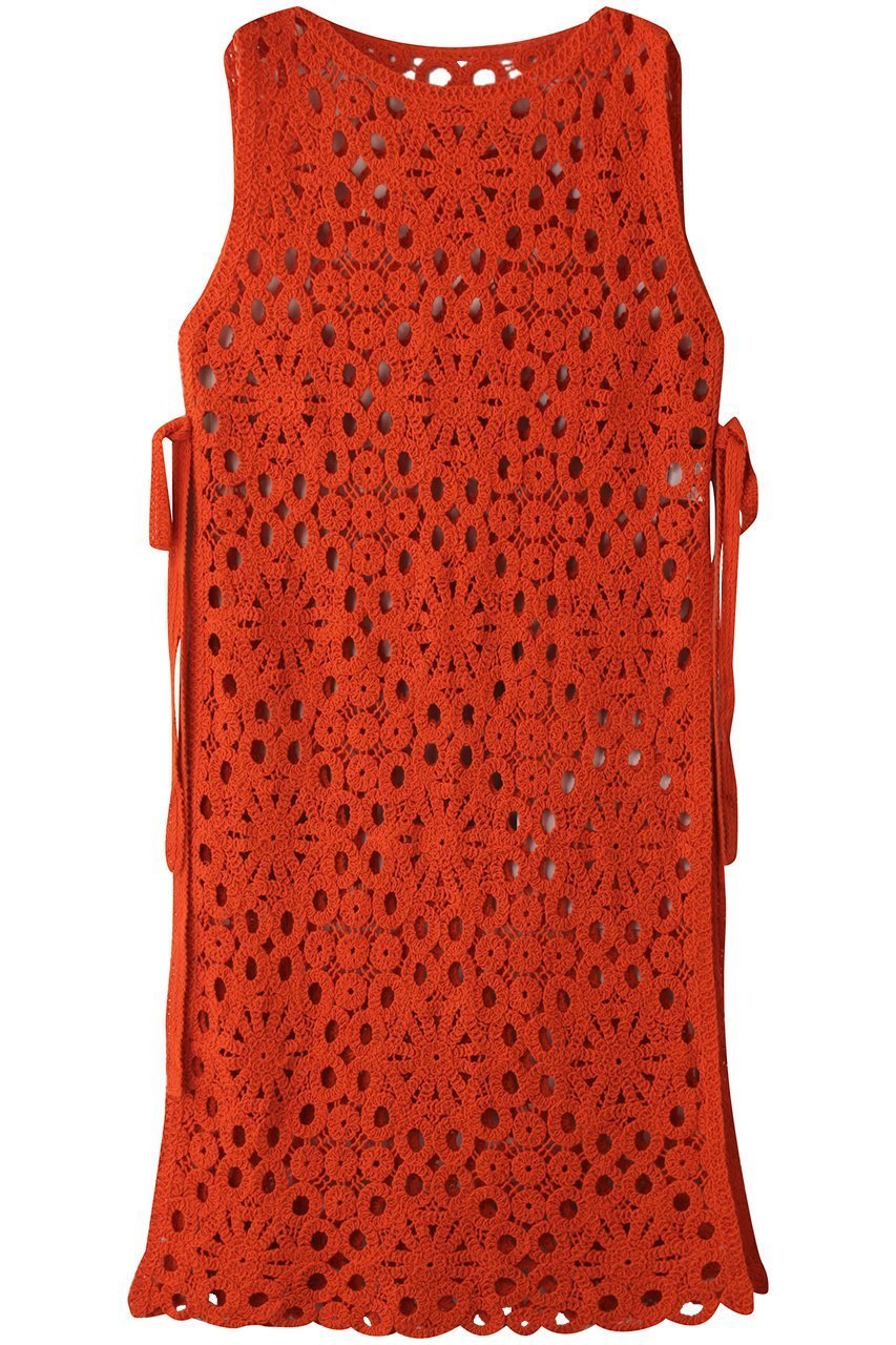 【アルアバイル/allureville】のマクラメ刺繍ワンピース インテリア・キッズ・メンズ・レディースファッション・服の通販 founy(ファニー) 　ファッション　Fashion　レディースファッション　WOMEN　ワンピース　Dress　チュニック　Tunic　インナー　Inner　スリット　Slit　チュニック　Tunic　ロング　Long　夏　Summer　NEW・新作・新着・新入荷　New Arrivals　オレンジ|ID: prp329100004553151 ipo3291000000032182134