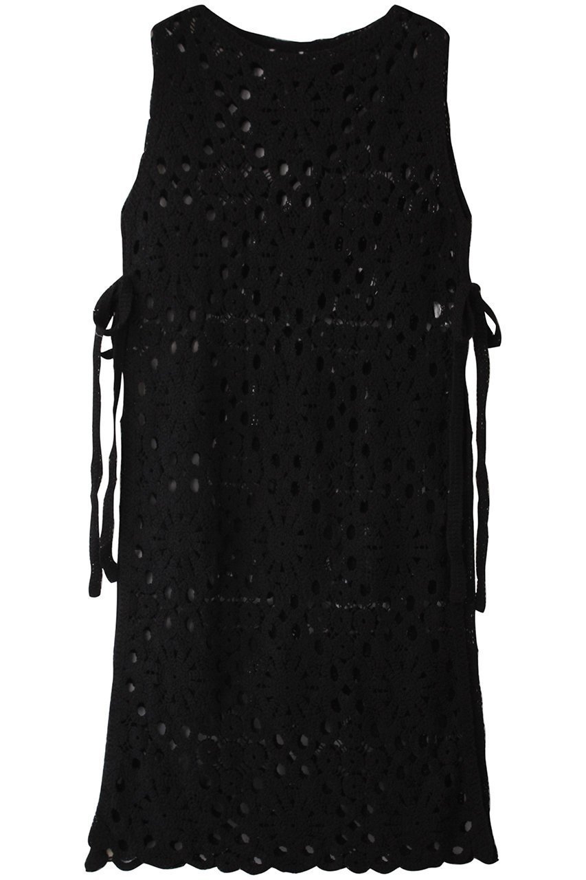 【アルアバイル/allureville】のマクラメ刺繍ワンピース インテリア・キッズ・メンズ・レディースファッション・服の通販 founy(ファニー) 　ファッション　Fashion　レディースファッション　WOMEN　ワンピース　Dress　チュニック　Tunic　インナー　Inner　スリット　Slit　チュニック　Tunic　ロング　Long　夏　Summer　NEW・新作・新着・新入荷　New Arrivals　ブラック|ID: prp329100004553151 ipo3291000000032182135