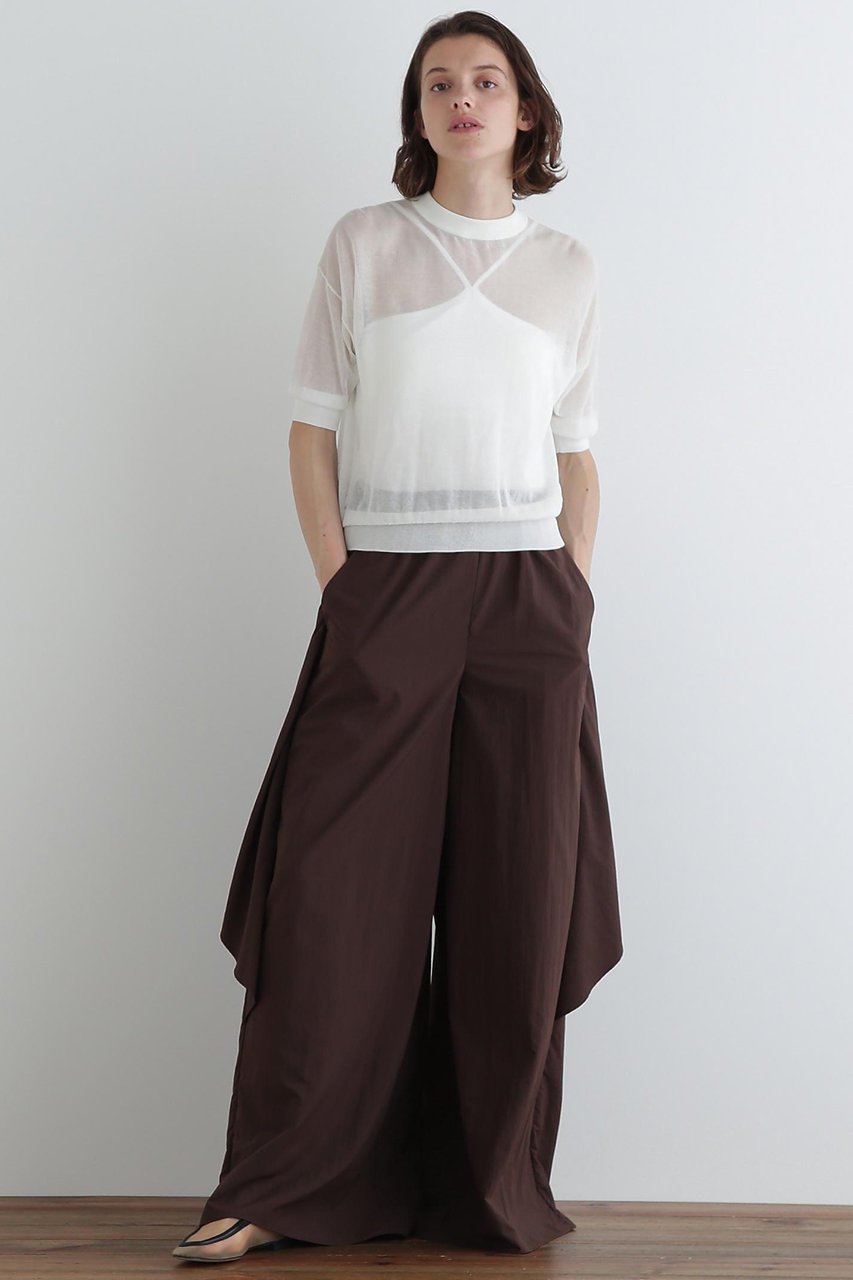 【ル フィル/LE PHIL】のナイロンテックパンツ インテリア・キッズ・メンズ・レディースファッション・服の通販 founy(ファニー) 　ファッション　Fashion　レディースファッション　WOMEN　パンツ　Pants　インナー　Inner　ギャザー　Gather　スタンダード　Standard　タフタ　Taffeta　タンブラー　Tumbler　ドレープ　Drape　リラックス　Relax　再入荷　Restock/Back In Stock/Re Arrival　夏　Summer　軽量　Lightweight　ブラウン|ID: prp329100004553171 ipo3291000000032348709