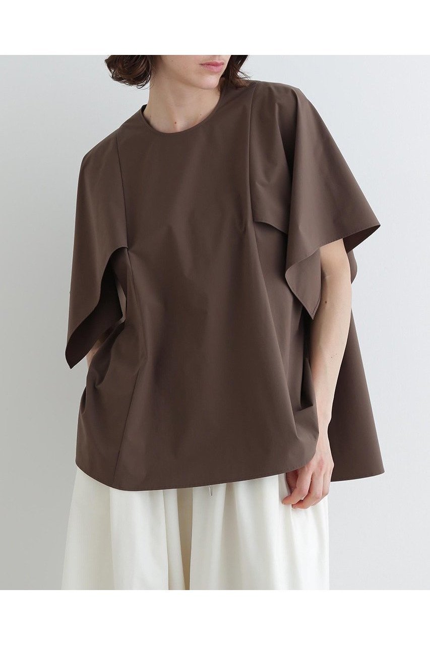 【ル フィル/LE PHIL】のSOLOTEXブロードブラウス インテリア・キッズ・メンズ・レディースファッション・服の通販 founy(ファニー) 　ファッション　Fashion　レディースファッション　WOMEN　トップス・カットソー　Tops/Tshirt　シャツ/ブラウス　Shirts/Blouses　おすすめ　Recommend　クッション　Cushion　ショート　Short　スタンダード　Standard　ストレッチ　Stretch　スリーブ　Sleeve　ハンカチ　Handkerchief　パターン　Pattern　ブロード　Broad　NEW・新作・新着・新入荷　New Arrivals　ブラウン|ID: prp329100004553173 ipo3291000000032182307