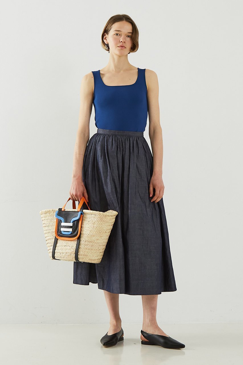 【デザイン ワークス/DESIGN WORKS】のラミーデニムスカート 人気、トレンドファッション・服の通販 founy(ファニー) 　ファッション　Fashion　レディースファッション　WOMEN　スカート　Skirt　デニムスカート　Denim Skirts　ロングスカート　Long Skirt　ギャザー　Gather　ジャケット　Jacket　ロング　Long　今季　This Season　夏　Summer　NEW・新作・新着・新入荷　New Arrivals　other-6|ID: prp329100004555523 ipo3291000000032273052