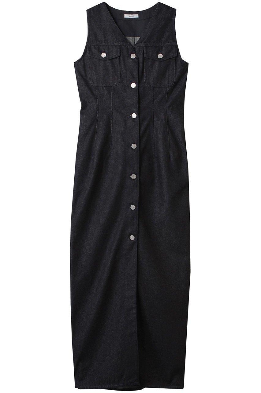 【クラネ/CLANE】のLADY DENIM N/S ONEPIECE/ワンピース インテリア・キッズ・メンズ・レディースファッション・服の通販 founy(ファニー) 　ファッション　Fashion　レディースファッション　WOMEN　ワンピース　Dress　チュニック　Tunic　チュニック　Tunic　デニム　Denim　ロング　Long　NEW・新作・新着・新入荷　New Arrivals　羽織　Haori　INDIGO|ID: prp329100004555525 ipo3291000000032196639
