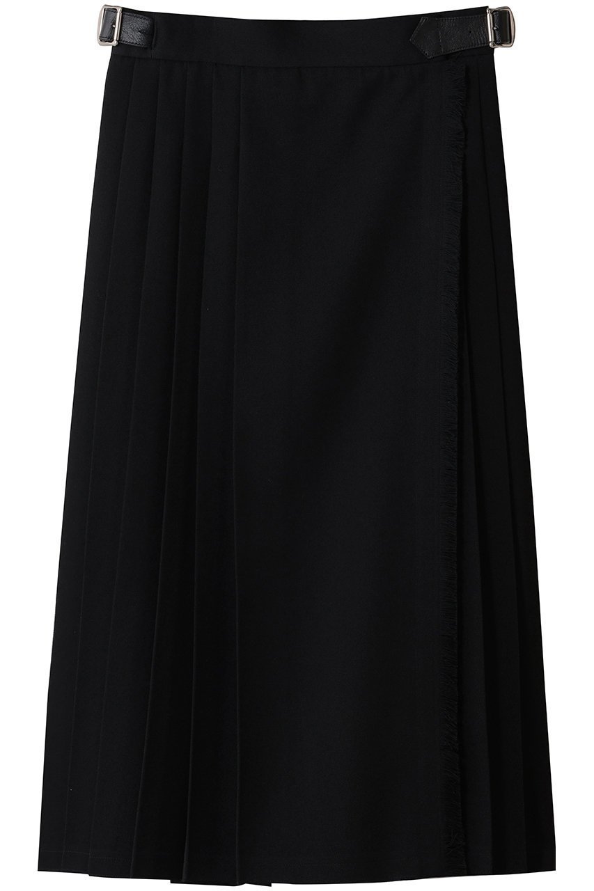 【ブラミンク/BLAMINK】のプリーツスカート インテリア・キッズ・メンズ・レディースファッション・服の通販 founy(ファニー) 　ファッション　Fashion　レディースファッション　Fashion for Women　スカート　Skirts　プリーツスカート / 上品フェミニンスタイル　Pleated Skirts　エレガント 上品　Elegant　フロント　Front, Front Design　プリーツ　Pleats, Pleated　ラップ　Wrap, Wrap Design　ロング　Long, Long-Length　新作・新入荷　New Arrivals / New In　ブラック|ID: prp329100004555534 ipo3291000000034535623