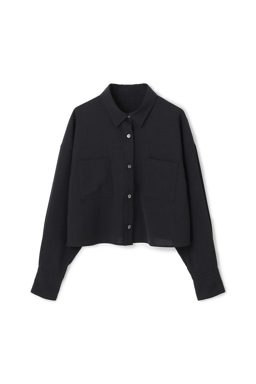 【アンクレイヴ/uncrave】の【5/28 12:00販売開始】ドライタッチトロ ショートシャツ インテリア・キッズ・メンズ・レディースファッション・服の通販 founy(ファニー) 　ファッション　Fashion　レディースファッション　WOMEN　トップス・カットソー　Tops/Tshirt　シャツ/ブラウス　Shirts/Blouses　ショート　Short　スリーブ　Sleeve　センター　Center　トレンド　Trend　ドロップ　Drop　パッチ　Patch　ポケット　Pocket　定番　Standard　NEW・新作・新着・新入荷　New Arrivals　洗える　Washable　ブラック|ID: prp329100004555548 ipo3291000000032196804