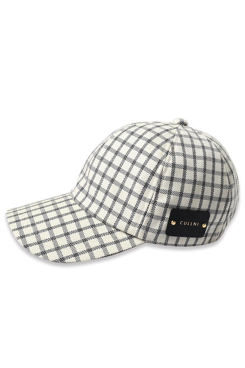 【クルニ/CULLNI】の【UNISEX】チェックレザーエンブレムキャップ インテリア・キッズ・メンズ・レディースファッション・服の通販 founy(ファニー) 　ファッション　Fashion　レディースファッション　WOMEN　帽子　Hats　ユニセックス　Unisex　キャップ　Cap　チェック　Check　パッチ　Patch　エレガント 上品　Elegant　帽子　Hat　NEW・新作・新着・新入荷　New Arrivals　ホワイトチェック|ID: prp329100004555551 ipo3291000000032196823
