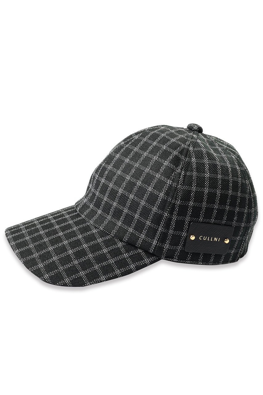 【クルニ/CULLNI】の【UNISEX】チェックレザーエンブレムキャップ インテリア・キッズ・メンズ・レディースファッション・服の通販 founy(ファニー) 　ファッション　Fashion　レディースファッション　WOMEN　帽子　Hats　ユニセックス　Unisex　キャップ　Cap　チェック　Check　パッチ　Patch　エレガント 上品　Elegant　帽子　Hat　NEW・新作・新着・新入荷　New Arrivals　ブラックチェック|ID: prp329100004555551 ipo3291000000032196825