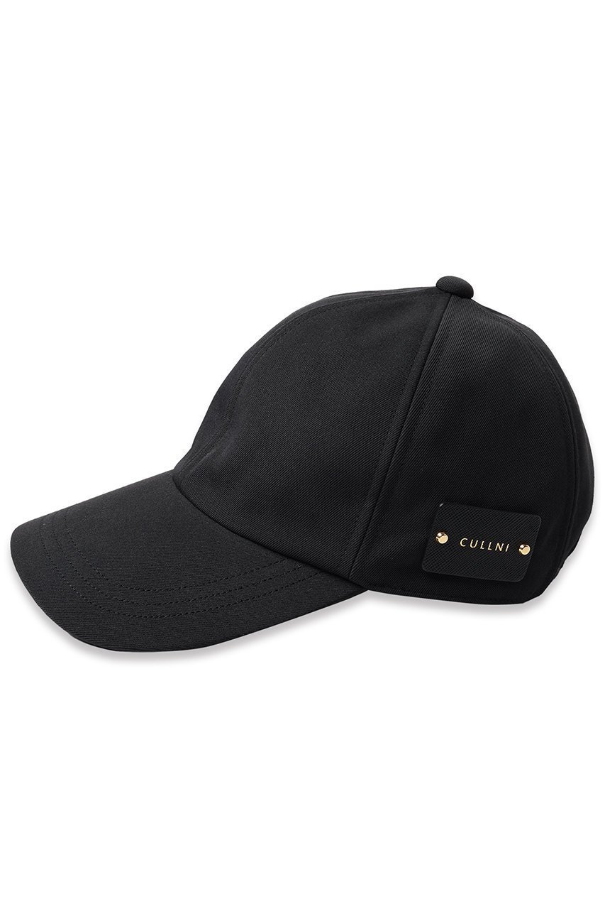 【クルニ/CULLNI】の【UNISEX】ウールギャバジンレザーエンブレムキャップ インテリア・キッズ・メンズ・レディースファッション・服の通販 founy(ファニー) 　ファッション　Fashion　レディースファッション　WOMEN　帽子　Hats　ユニセックス　Unisex　キャップ　Cap　シンプル　Simple　ストレッチ　Stretch　パッチ　Patch　フィット　Fit　フォルム　Form　帽子　Hat　NEW・新作・新着・新入荷　New Arrivals　ブラック|ID: prp329100004555552 ipo3291000000032196834