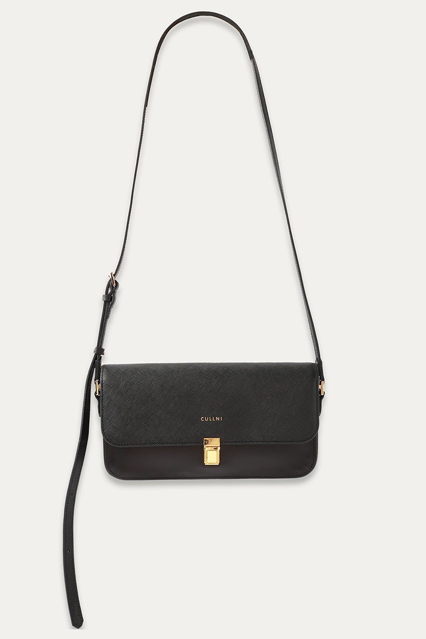 【クルニ/CULLNI】の【UNISEX】Horizontal ミニショルダーバッグ インテリア・キッズ・メンズ・レディースファッション・服の通販 founy(ファニー) 　ファッション　Fashion　レディースファッション　WOMEN　バッグ　Bag　ユニセックス　Unisex　バランス　Balance　フェイクスエード　Faux Suede　フラップ　Flap　ポケット　Pocket　モダン　Modern　エレガント 上品　Elegant　NEW・新作・新着・新入荷　New Arrivals　ブラック|ID: prp329100004555553 ipo3291000000032196845
