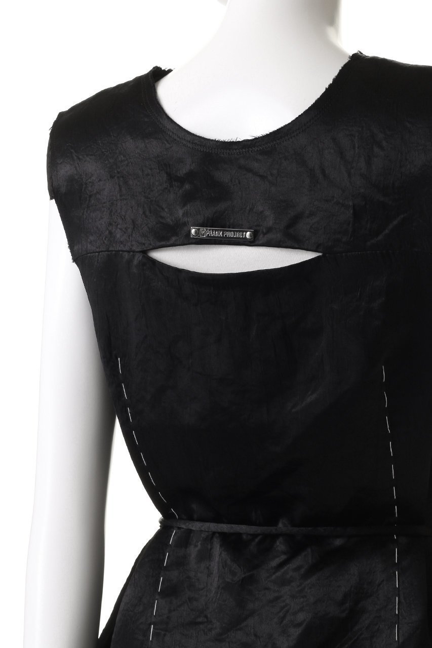 【プランク プロジェクト/PRANK PROJECT】のサテン2WAYトップ 人気、トレンドファッション・服の通販 founy(ファニー) 　ファッション　Fashion　レディースファッション　Fashion for Women　トップス・カットソー　Cut & Sew Tops　キャミソール&ノースリーブ　Camisoles & Sleeveless Tops　シャツ・ブラウス・オフィスカジュアル　Elegant Blouses & Button-Ups　サテン　Satin, Glossy Fabric　シェイプ　Shape, Slim Fit　ノースリーブ　Sleeveless, No-Sleeve　リボン　Ribbon, Bow　other-8|ID: prp329100004555555 ipo3291000000032196882