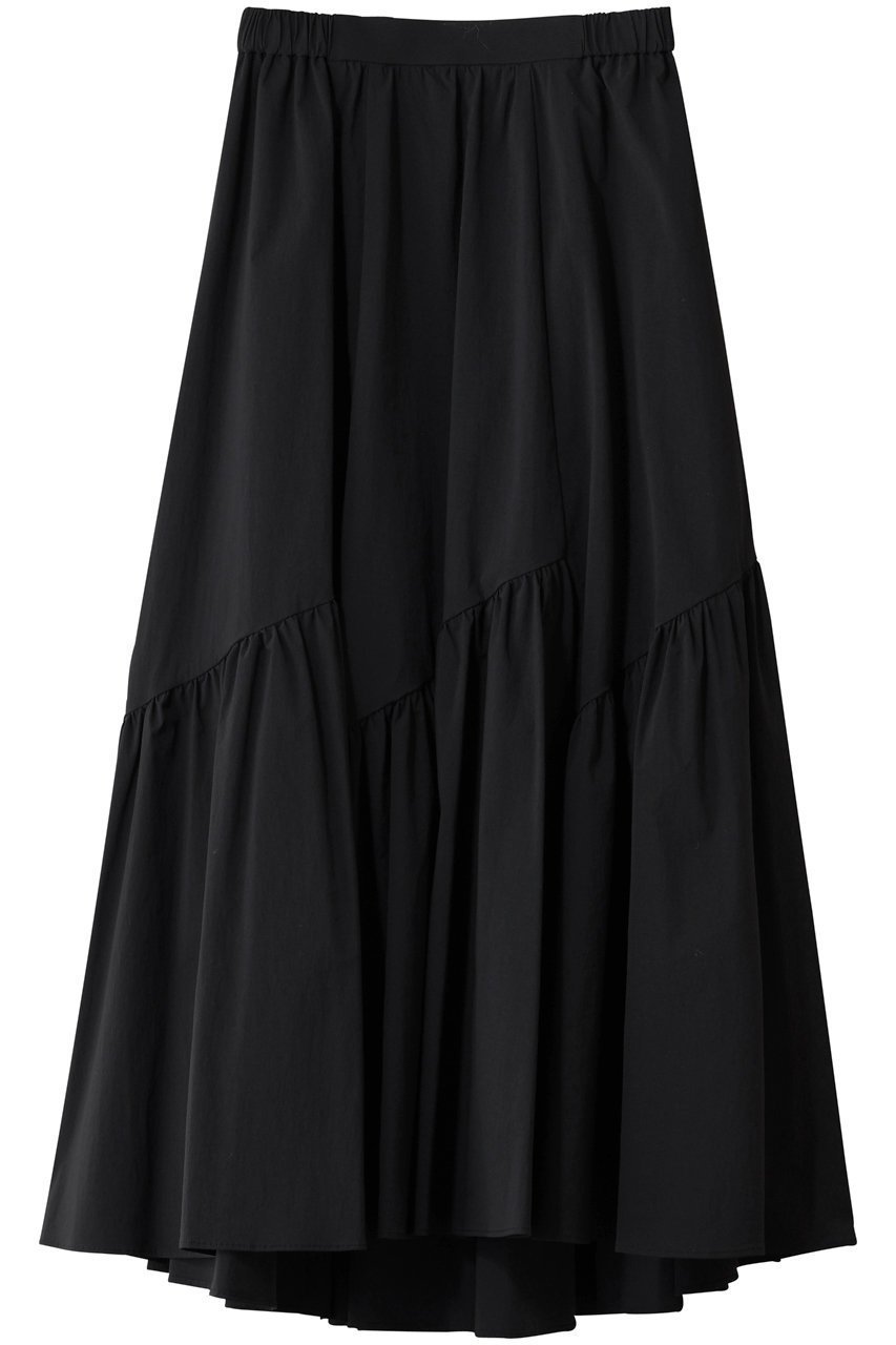 【アルアバイル/allureville】のバイヤス切替ギャザーSK A インテリア・キッズ・メンズ・レディースファッション・服の通販 founy(ファニー) 　ファッション　Fashion　レディースファッション　Fashion for Women　スカート　Skirts　ロングスカート　Long Skirts / Maxi & Midi Skirts　ギャザー　Gathered, Ruffled　サンダル　Sandals, Summer Shoes　ロング　Long, Long-Length　切替　Switching, Contrast Panel　ブラック|ID: prp329100004555563 ipo3291000000034555493