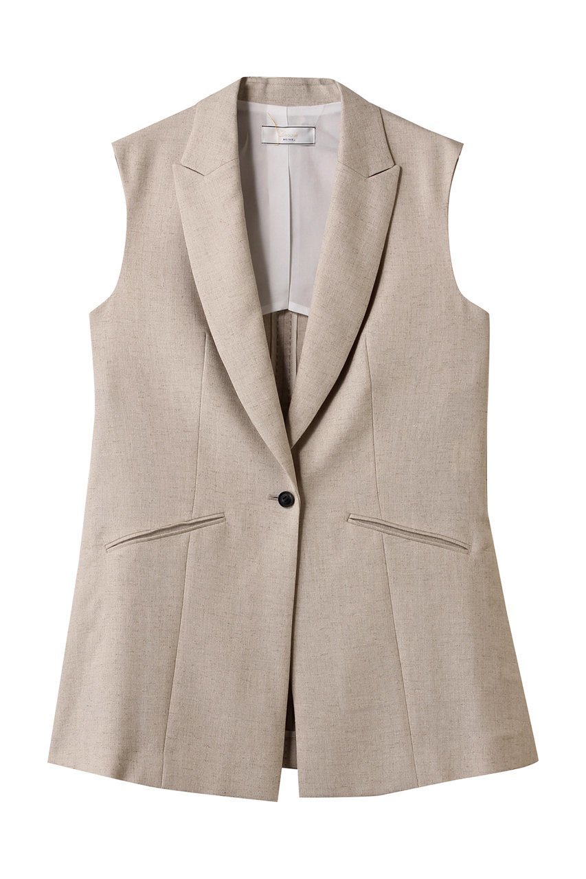 【ベイジ,/BEIGE,】のCAROLE(キャロル)/リネンライクノースリーブジレジャケット 人気、トレンドファッション・服の通販 founy(ファニー) 　ファッション　Fashion　レディースファッション　WOMEN　アウター　Coat Outerwear　ジャケット　Jackets　ジャケット　Jacket　スタイリッシュ　Stylish　ベスト　Vest　エレガント 上品　Elegant　夏　Summer　NEW・新作・新着・新入荷　New Arrivals　ビジネス 仕事 通勤　Business　 other-1|ID: prp329100004556761 ipo3291000000032208049